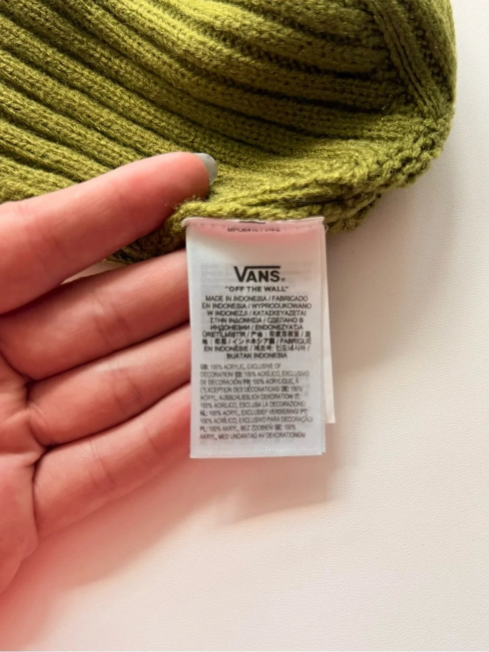 Vans Olive Green Ribbed Toddler Beanie